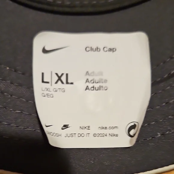 NWT Nike Club Cap Golf Adult Unisex L/XL Black Logo Adjustable - Picture 5 of 5